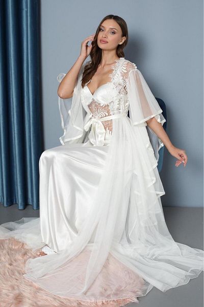 Limas lingerie long dressing gown 2 pieces