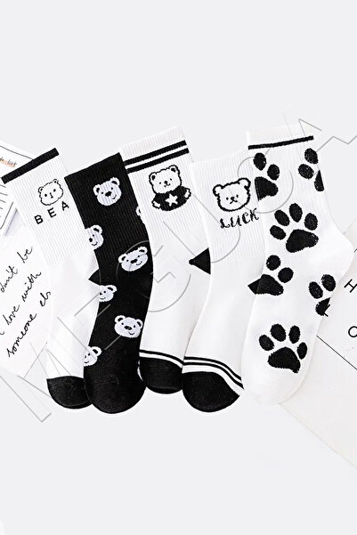 Hilis Socks مجموعة جوارب نسائية لطيفة وناعمة للغاية ومريحة بنمط الدبدوب مكونة...