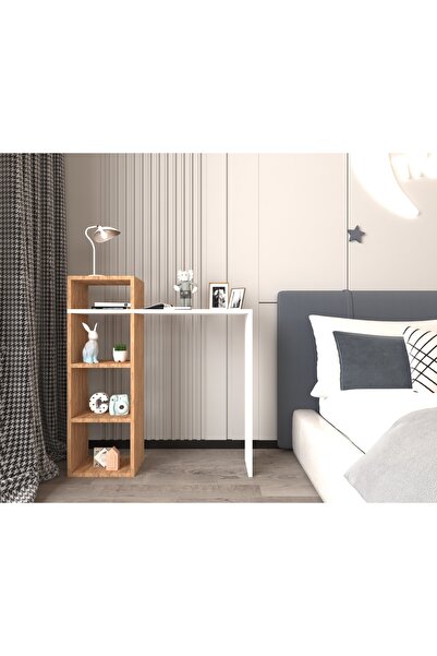 ESYAH Çalışma Masası Raf- Kitaplık Çok Amaçlı Masa