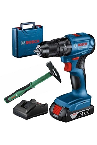 Bosch Gsb 185-li Kömürsüz Darbeli Tek Akülü Şarjlı Matkap Vidalama ve Bosch 3...