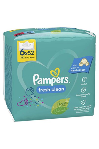 Prima منشفة بامبرز فريش كلين المبللة للأطفال 52x6 قطعة (312 ورقة)