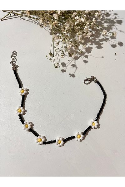 Ben Aleina Daisy Anklet Beaded Anklet Floral Model