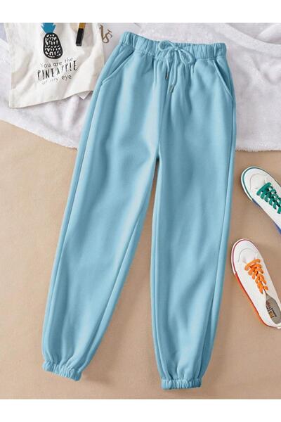 ORLONTEX Γυναικεία Baby Blue Leg Elastic Raised Oversize αθλητική φόρμα κάτω