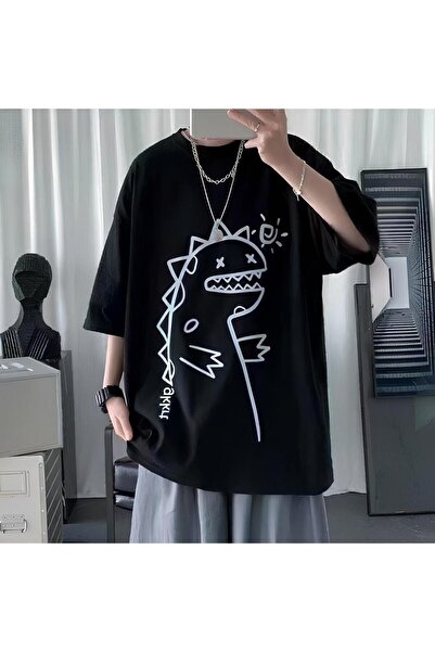 Gofeel Dinosaur Detail Unisex Oversize Fit T-Shirt