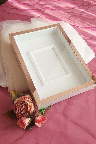 hobicehayaller Rama de memorie 25x35 cu sectiune foto! Cutii de trandafiri cu lamele triunghiulare