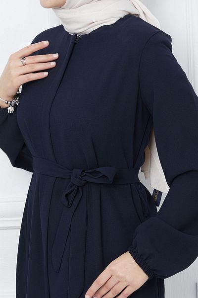 InStyle Ζώνη Κυψελοειδή Ύφασμα Ferace - Navy Blue