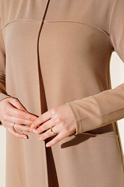 VOLT CLOTHİNG Γυναικείο Φαρδύ Ριγέ Μπροστινό Φόρεμα