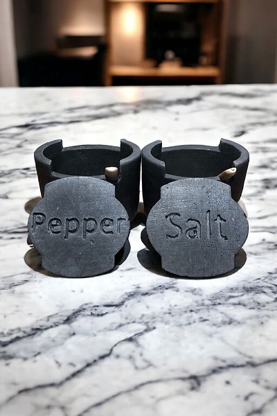 RocArt Home Concrete Celery Salt and Pepper Shakers