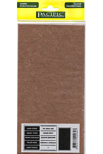 Decovetro Pacific Coffee Color Adhesive Felt - 120mm x 240mm