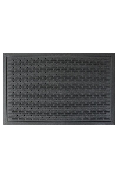 BirceHome Dekoratif Yıkanabilir Siyah Dış Kapı Önü Paspası