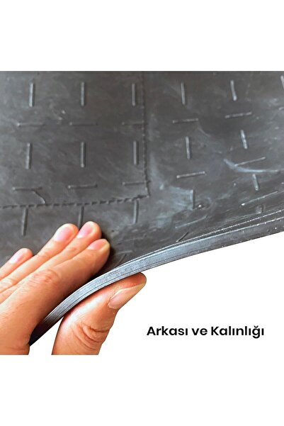 BirceHome Dekoratif Yıkanabilir Siyah Dış Kapı Önü Paspası