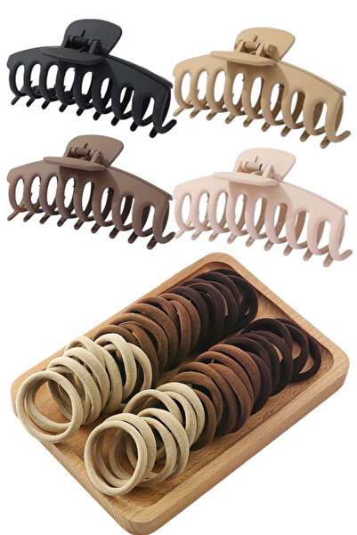 Diloshtrend Design Kadın 50 Adet Lastik + 4 Adet Xl Mandal Toka