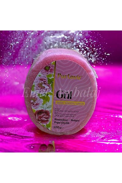Purlavie Rose Natural Sponge Soap 1 Piece 100gr