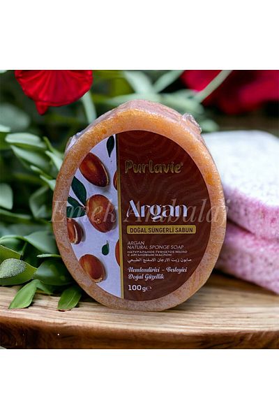 Purlaive Argan Natural Sponge Soap 1 Piece 100gr