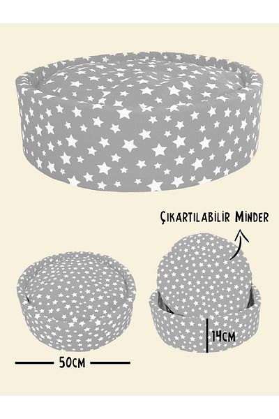 Sdypet Sponge Bagel Cat & Small Breed Dog Bed - Gray