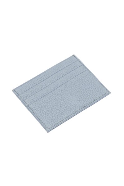 WEST POLO CÜZDAN Genuine Leather Ice Blue Unisex Card Holder with Plenty of Cards WPT041