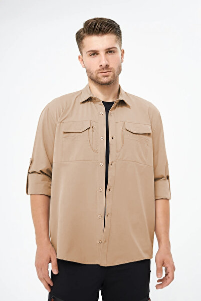 GHASSY CO. Men's Close Protection Air Gap Functional Pocket Adjustable Sleeve Tactical Shirt GM-002