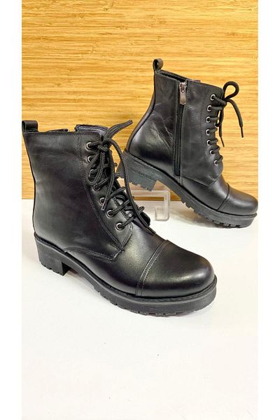 Scavia Keen RM 670 Zippered Genuine Leather Orthopedic Short Boots