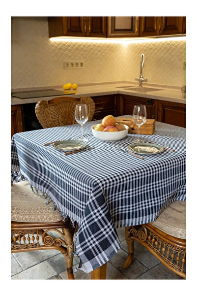 by ballı biocotton Natural Sofra Bezi & Piknik Örtüsü & Masa Örtüsü Ekose Pöt...