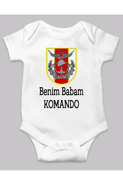 venüsdijital MY FATHER COMMANDO PRINTED BABY BODY ZIBIN