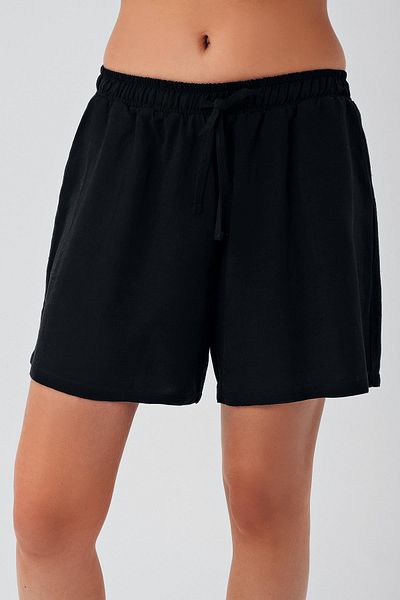 Artış Women's Linen Pocket Elastic Shorts