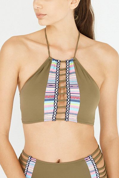 Penti Τοπ μπικίνι Khaki Shambala Halter