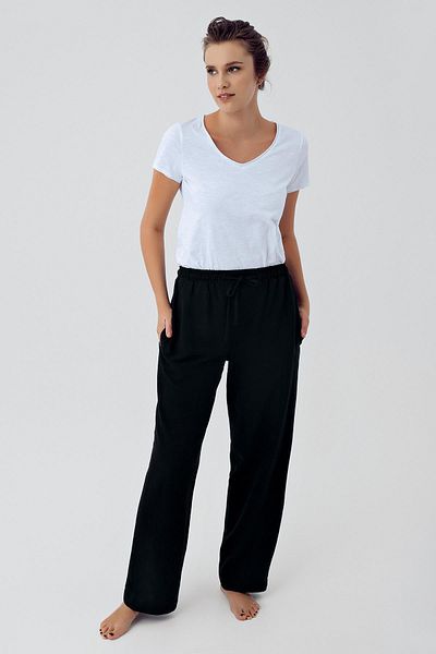 Artış Women's Linen Pocket Elastic Pipe Leg Trousers