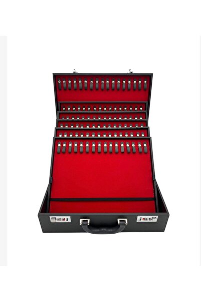 sezginkutuveaksesuar Tesbih ve Kolye  Çantası Lüks Şifreli 114 Lü Bond Siyah