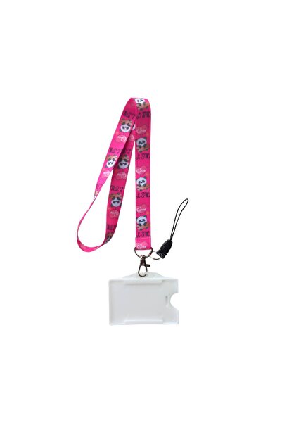 DODO BONE Panda Pink Card Strap Rope, Collar Strap Rope, Phone Strap And Whit...