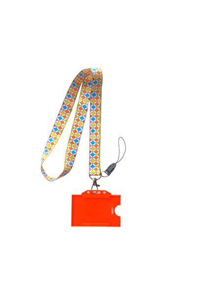 DODO BONE Stained Glass Colored Card Strap Lanyard, Collar Strap Lanyard, Pho...