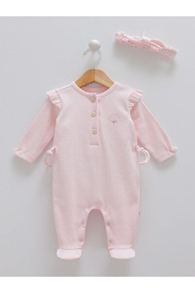 Caramell Corded Baby Girl Jumpsuit & Bandana
