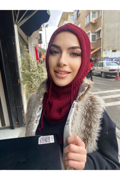 Nilbutik قبعة صغيرة محبوكة ومضلعة باللون الأسود