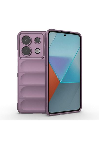 m.tk moveteck حافظة هاتف Xiaomi Redmi Note 13 Pro 5G ذات ملمس غير لامع ومموج ومضاد للانزلاق وحماية الكاميرا من السيليكون الناعم الملون