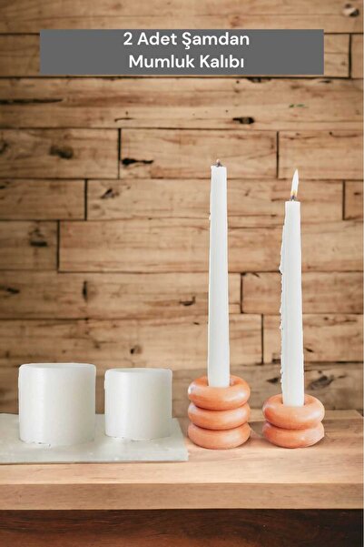 Milinza Şamdanlık Silikon Kalıbı , Silikon Kalıp, Beton Harcı, Taş Tozu , Alç...