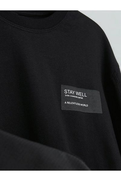 viperkombin Суитшърт Stay Well Oversize с полар отвътре