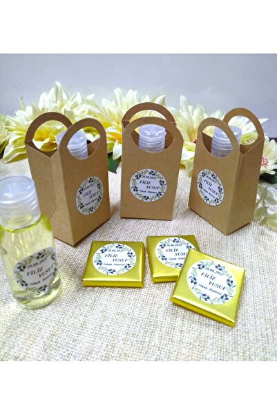 Murat Süs Çikolatalı Kolonya Paketi Nişan Söz Kına Nikah Şekeri Hediyesi (30 Adet)