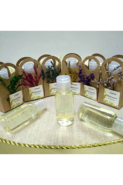 Murat Süs Çiçekli Kutularda 80° Limon Kolonyası Söz Nişan Kına Nikah Şekeri (...