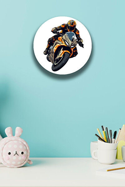 Nod Motocicletă de curse Cameră pentru adolescenți pentru copii Model de pictură în lemn, ornament de perete pentru ușă, decor pentru articole pentru copii