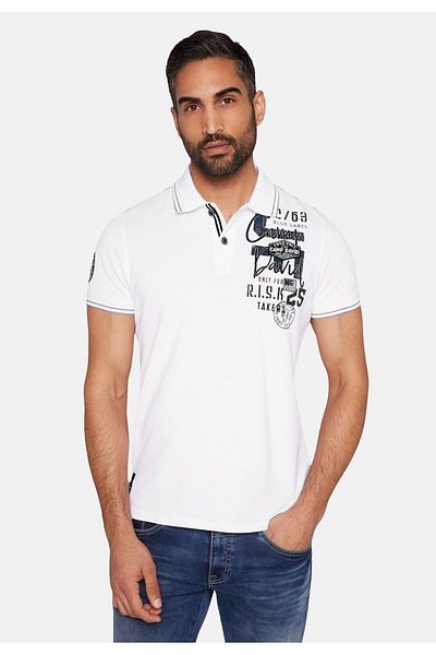Camp David Poloshirt Base Jumping Kurzarmshirt mit Polokragen