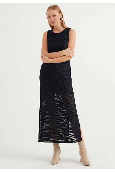 Herita Ärmelloses Maxikleid mit Schlitzdetail
