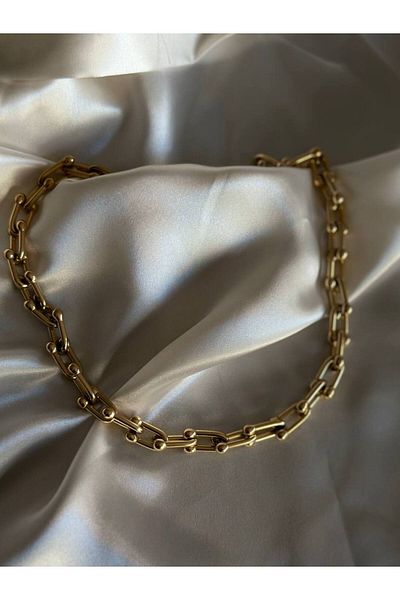 çelik takı Tffny Thick Chain Gold Necklace