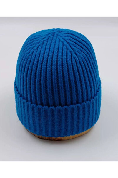FELLMENS Beretă unisex Saks Blue Wool Ribbed