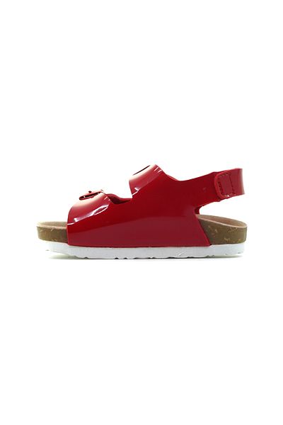 Vicco Sandale unisex pentru copii VICCO LAST - Talpă ușoară, utilizare zilnică, piele roșie lacuită (22-36)