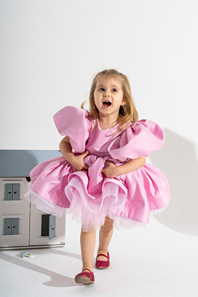 Linola Baby Kids Pembe Kabarık Balerin Elbise - Daisy