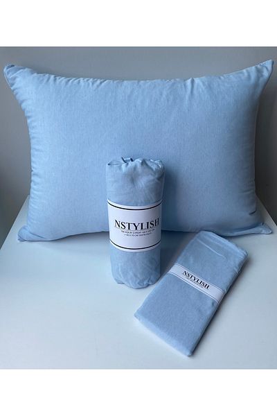 Stylish SINGLE PERSON ELASTIC BED Sheet 100X200 + PILLOW CASE 50X70
