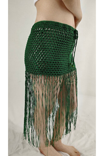 ZÜMAL Ръчно бродирана горна част на бикини и парео пола (ЦВЯТ ЗЕЛЕН)