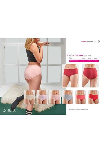 don & seza Plain Baguette High Waist Plus Size Panties 7 Pcs