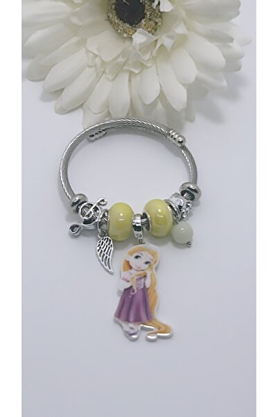By Semra ÇELİK MODEL RENKLİ ÇOCUK FİGÜR CHARM SİLVER KELEPÇE BİLEKLİK