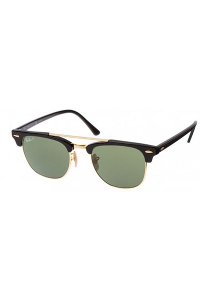 Ray-Ban Ray-Ban Unisex CLUBMASTER DOUBLE BRIDGE Polished Black Sunglasses RB3816 901/58