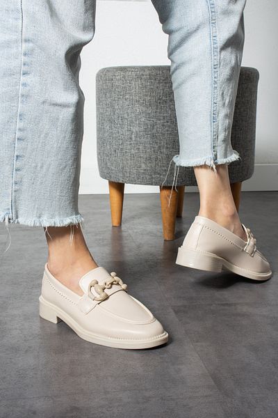 Trendpink Бежови меки дамски ежедневни мъжки обувки с катарама
